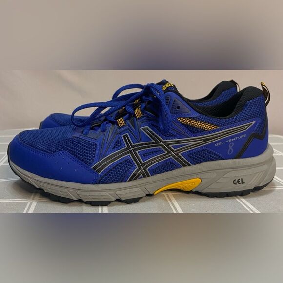 ASICS Gel Venture 8 Men’s Sz 10 Extra Wide Blue Black Sneakers Athletic Shoes - Picture 5 of 15